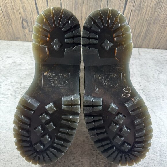 Dr Martens Jadon Platform White Leather Combat Boots Side Zip Womens Size 7 Doc - Picture 8 of 9